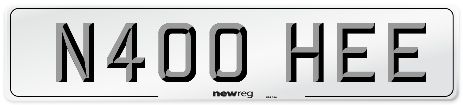 N400 HEE Number Plate from New Reg